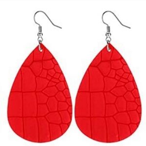 5 for $15 or $5 each❤  Faux Leather Dangle Earrings